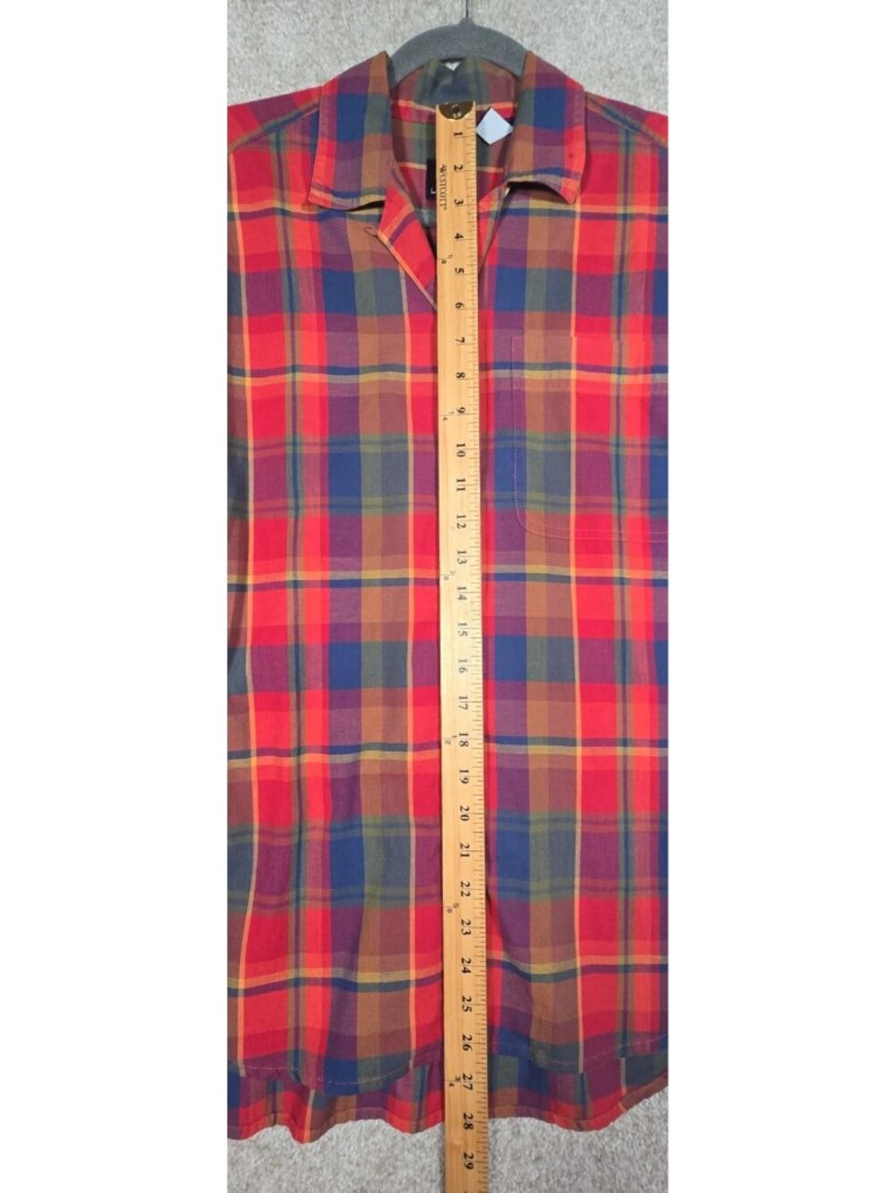 Liz Sport Vtg 2 Piece Dress Set Tartan Plaid Wrap Skirt & Shirt Academia Women M - Picture 5 of 16